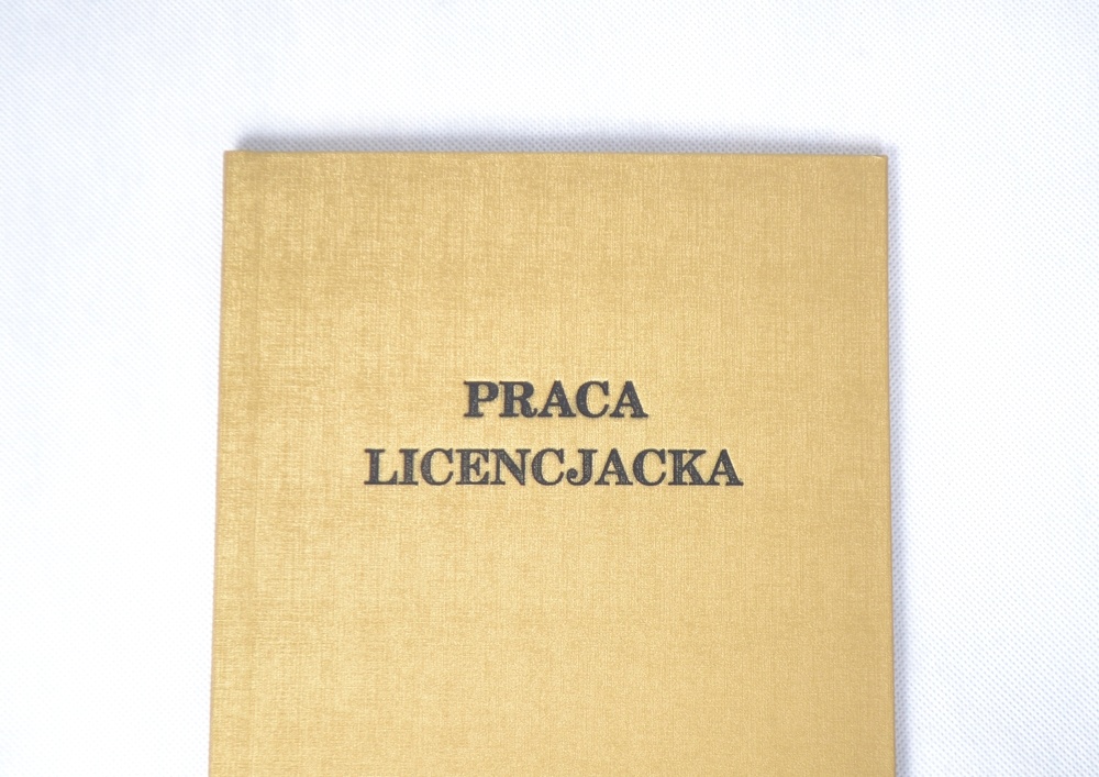Złota okładka do pracy dyplomowej