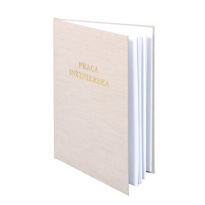 Beżowa okładka do pracy dyplomowej