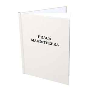Biała oprawa pracy dyplomowej