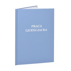 Jasnoniebieska oprawa dyplomowa