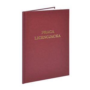 Bordowa oprawa pracy dyplomowej