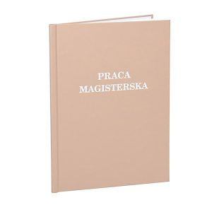 Ciemnobeżowa oprawa do pracy dyplomowej
