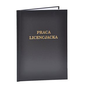 Czarna oprawa pracy dyplomowej