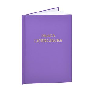 Fioletowa okładka do pracy dyplomowej