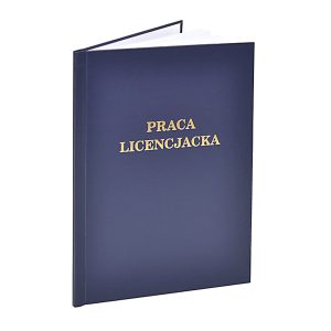 Granatowa oprawa pracy dyplomowej