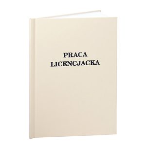 Kremowa oprawa do pracy dyplomowej