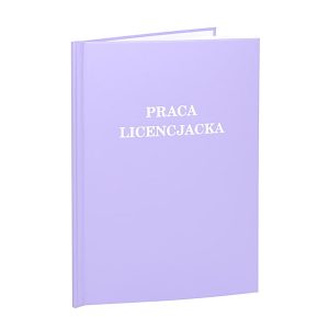 Liliowa oprawa pracy dyplomowej