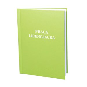 Limonkowa oprawa pracy dyplomowej