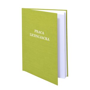 Pistacjowa oprawa pracy dyplomowej