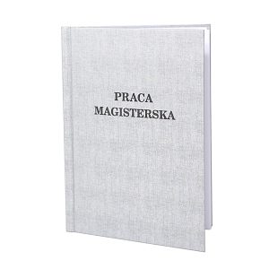 Srebrna oprawa do pracy dyplomowej