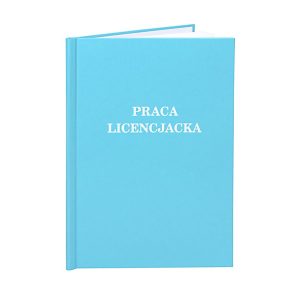 Turkusowa oprawa pracy dyplomowej