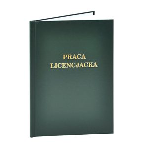 Zielona oprawa pracy dyplomowej