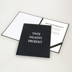 Twarda okładka na Akt Notarialny z nadrukiem